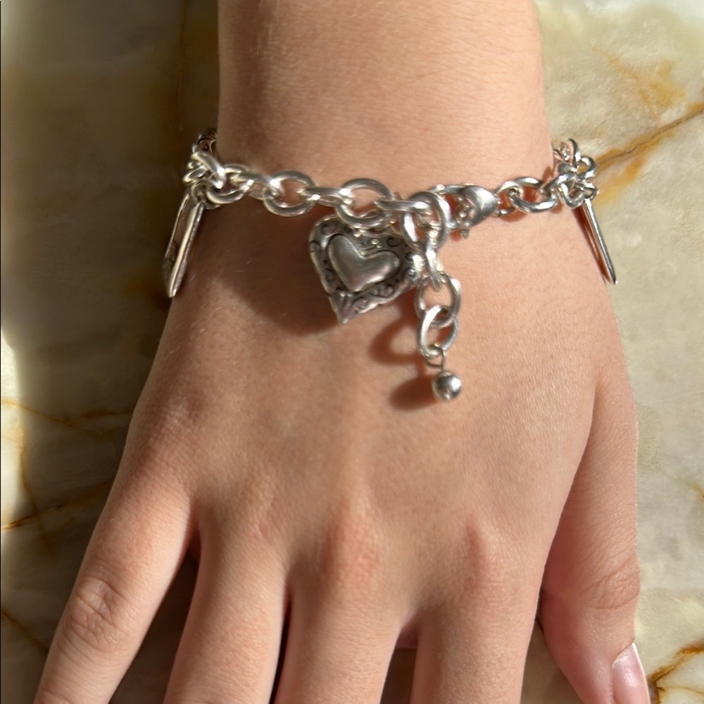 Brighton Silver Heart Charm Bracelet - Picture 7 of 11